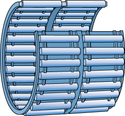 Double row needle roller bearing without Inner ring